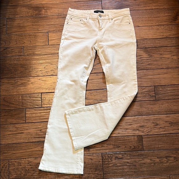 Banana Republic Low-Rise Bootcut Pants in Cream - Picture 1 of 8
